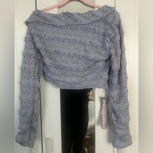 Periwinkle Lace Ruffle Top